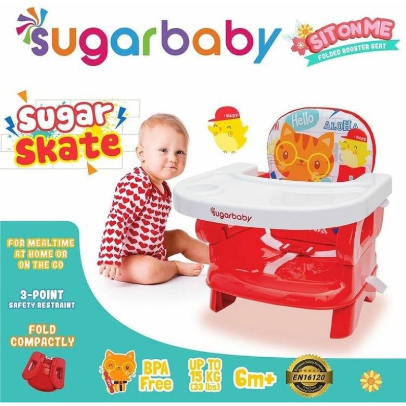 Sugar Baby Sit On Me Folded Booster Seat Meja makan bayi