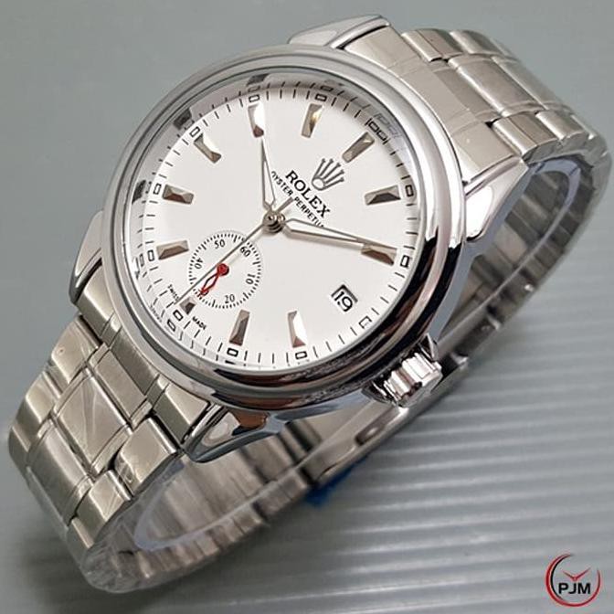 Barang Berkualitas Jam Tangan Pria Rolex Second Bawah Rantai Wrn A + FREE BOX KANCING CUCI GUDANG