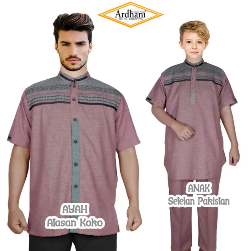 Baju Koko Couple Ayah Anak Baju Koko Pasangan Ayah dan Anak