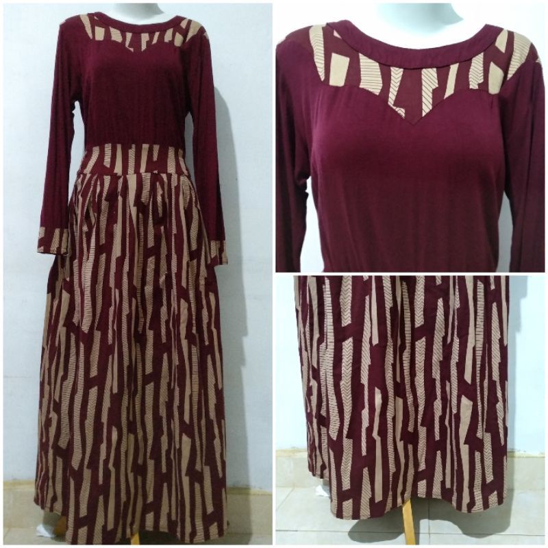 Gamis Batik, gamis katun, gamis rumahan, gamis preloved
