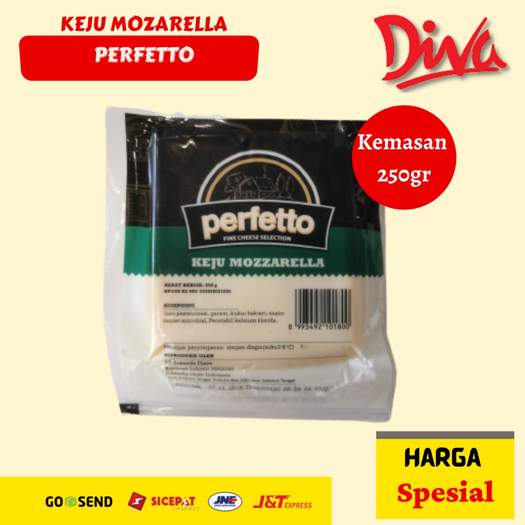 

[250gr] Keju Mozarella Perfetto - Perfetto Moza khusus Gosend