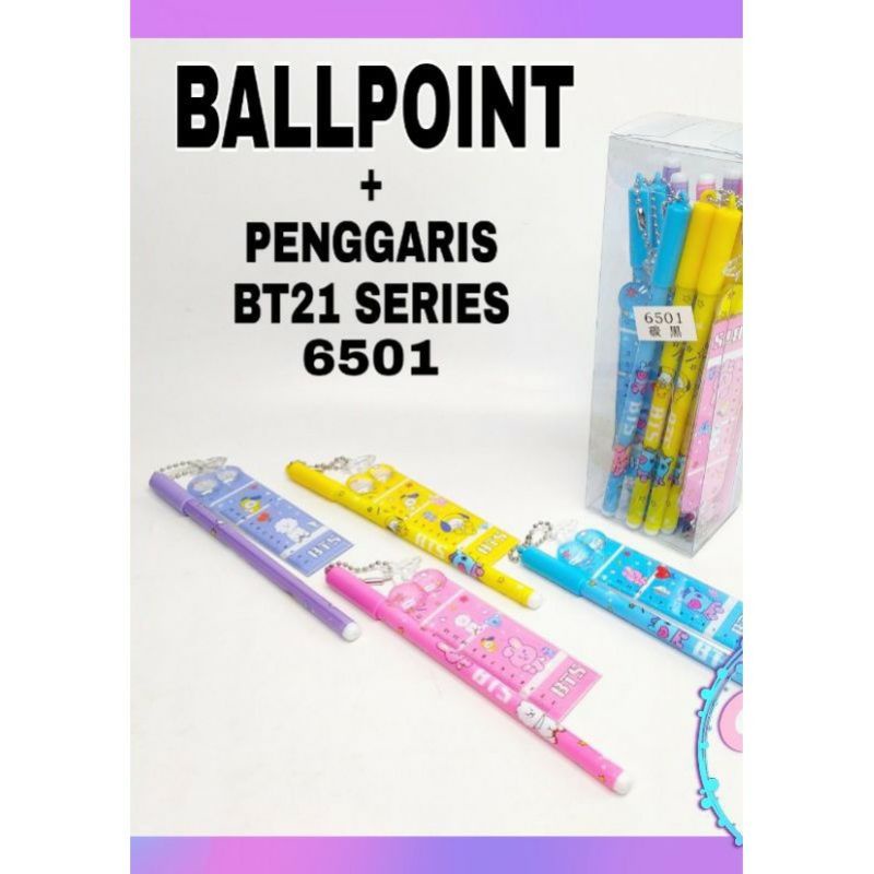 

Pulpen BT21 Gantungan Penggaris - Bolpoin / Pen Gel BTS Gantungan Penggaris 12cm