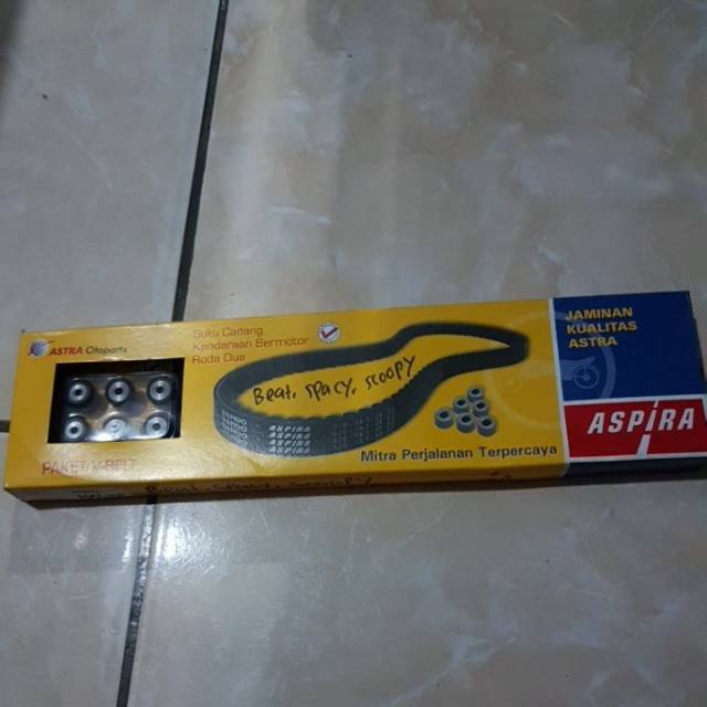 V belt vanbelt kit + roller Beat Spacy Scoopy karbu ASPIRA