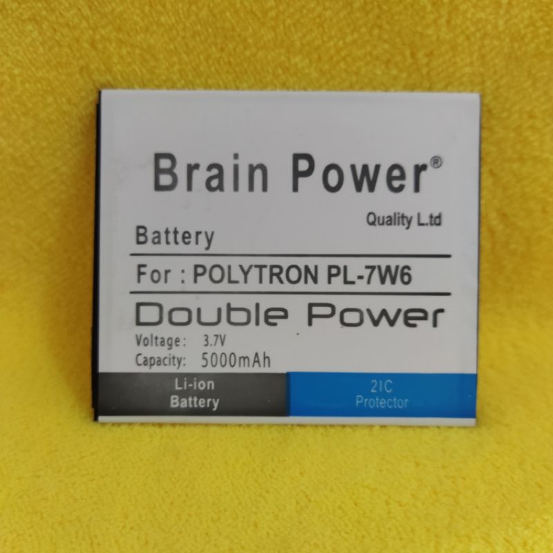 baterai batre POLYTRON PL 7W6 double power