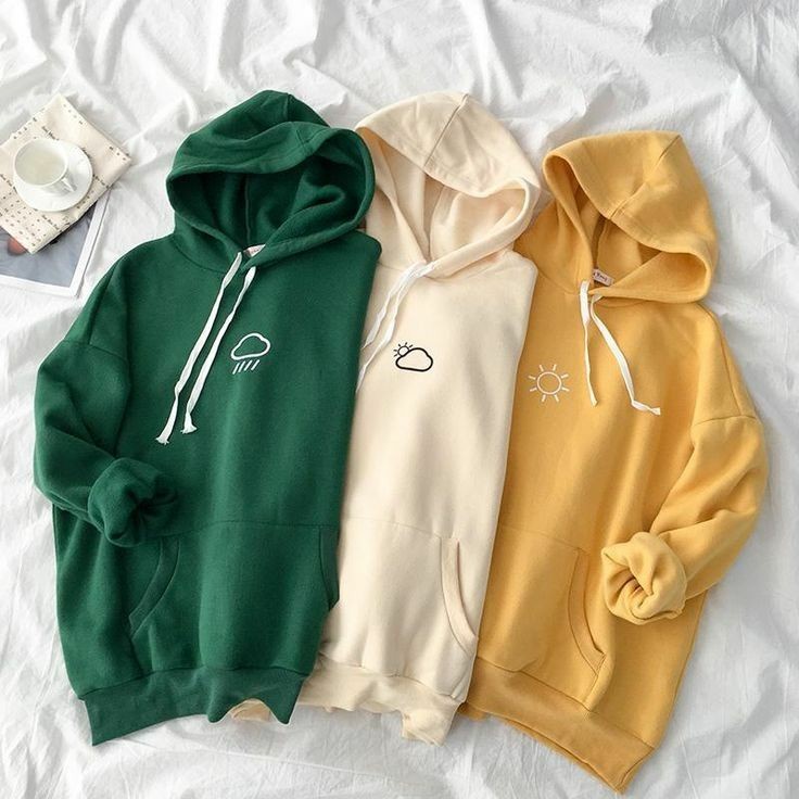 HOODIE BORDIR WANITA RAINY CLOUDY SUNNY - JUMPER TEBAL PREMIUM