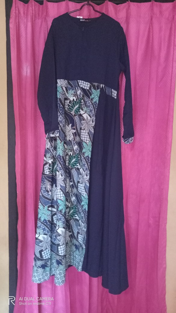 Batik Couple Muslim / Gamis Couple Keluarga Sabya