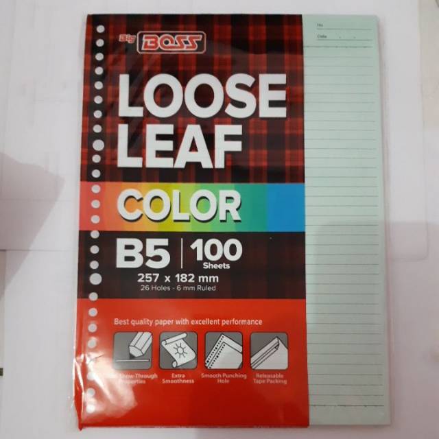 

Isi Binder B5 Loose Leaf Color