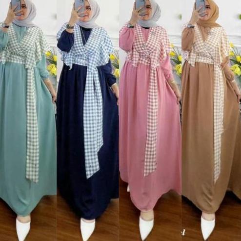 WRS.48637 ◦ Nerina Dress/ Casual Dress Wanita / Casual Dress/ Casual Dress Kekinian / Gamis Casual D