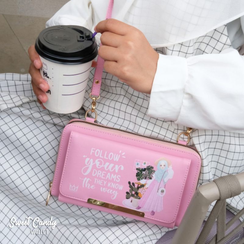 SWEET CANDY WALLET BAG | DOMPET HP | TAS | GANCI UNYU MUSLIMAH| KULIT SINTETIS