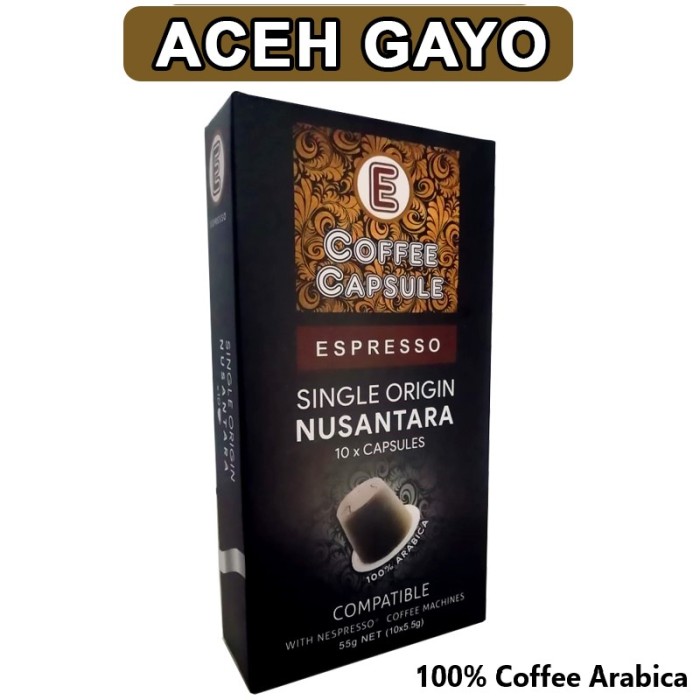 

MURAH Aceh Gayo Single Origin ECoffee Kapsul - Nespresso Compatible Capsule