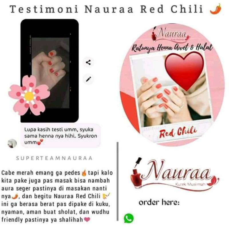 AWET SAMPAI KUKU TUMBUH / NAURAA / NAURA / Henna Kutek Kuku Halal / Kutek Muslimah/ Inai kuku Arab Nail Hena sah wudhu dan sah sholat TUFFAH