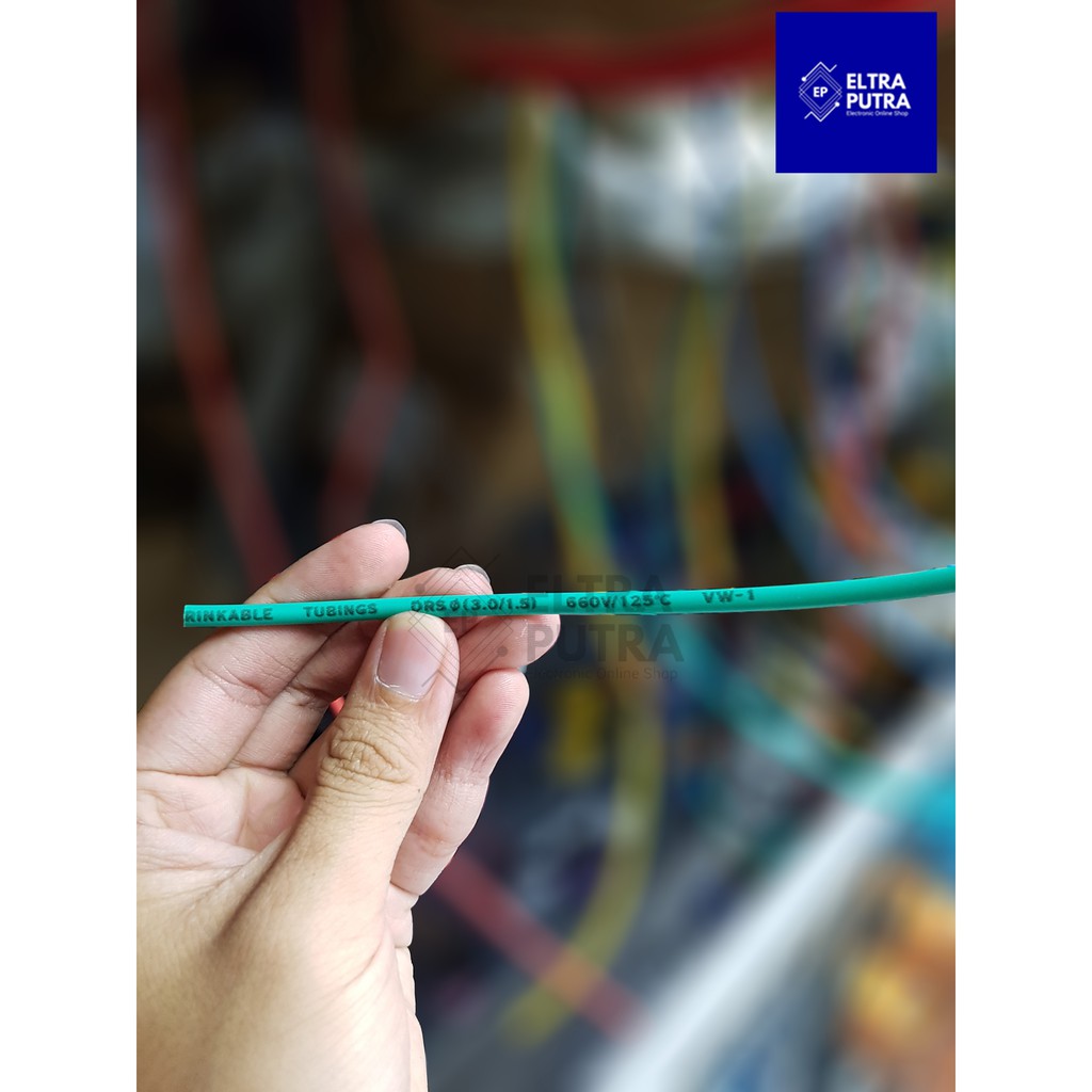 HEATSHRINK 3mm Warna Warni LENGKAP Ecer, Selongsong Selang Bakar ISOLASI BAKAR (1 Meter)