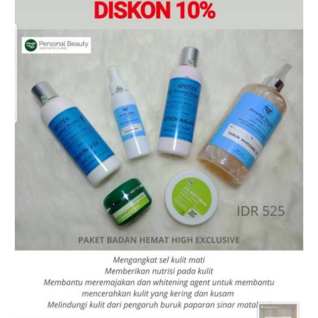 PAKET BADAN HEMAT EXCLUSIVE/ LUXURY PERSONAL BEAUTY
