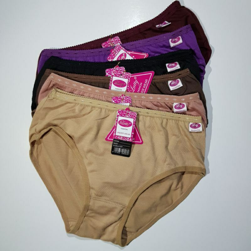 grosir 6 PCS celana dalam wanita berkualitas murah/celana dalam LUTTY 0032/CD LUTTY TERMURAH