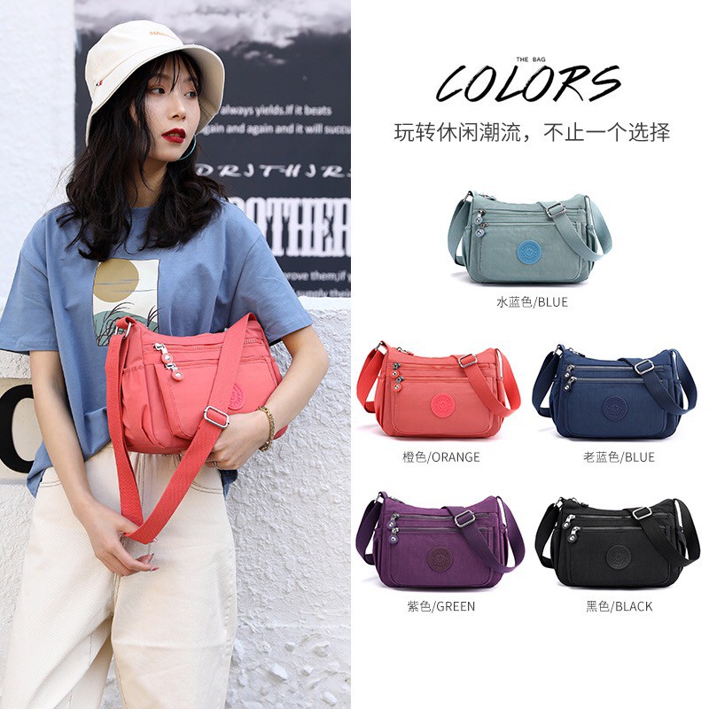 Tas Wanita Import Jinjing dan Selempang JIELANGSHI JIELSHI JLS9906 9906 Kipling Bahan Parasut Kualit