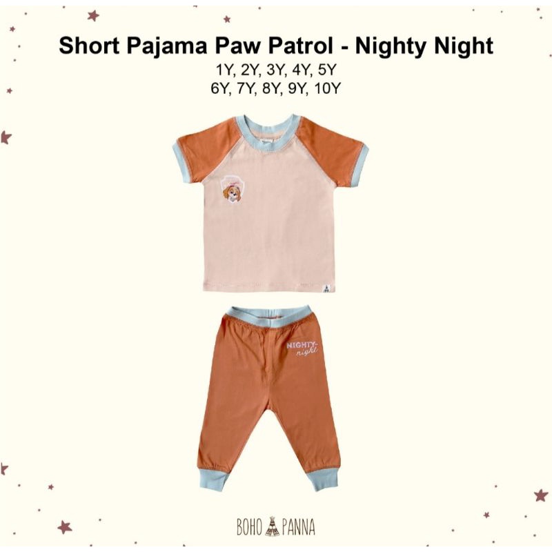 Short Pajama Size 6-10Y