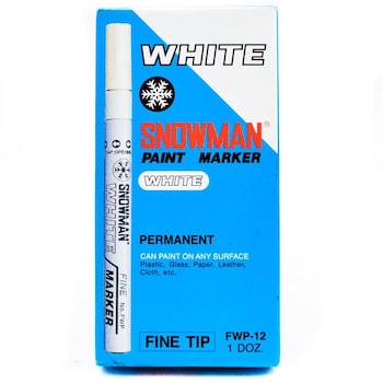 

Spidol putih snowman paint marker / permanent (isi 12pcs)