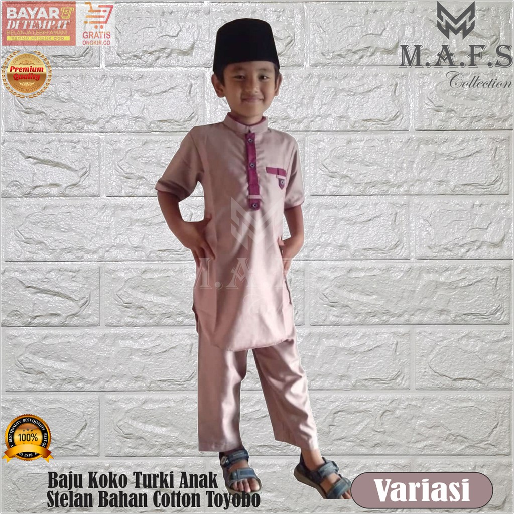 BAJU KOKO SETELAN ANAK LAKI LAKI BAHAN TOYOBO 1-6 Th