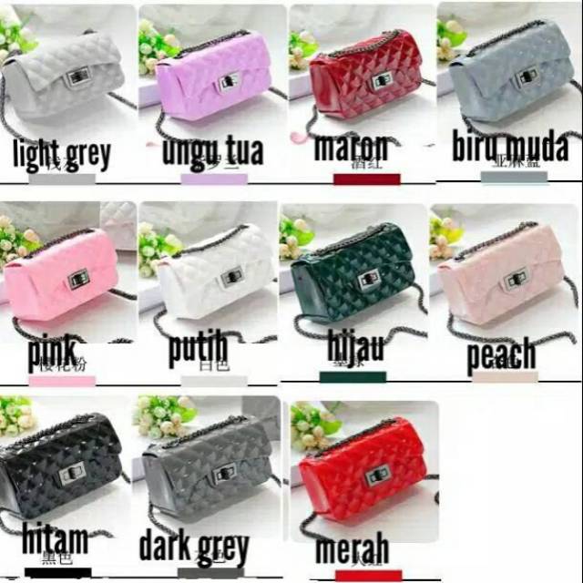 Promo Tas Jelly Glossy Import Tas Jelly Matte Chevron Tas Jelly Miniso