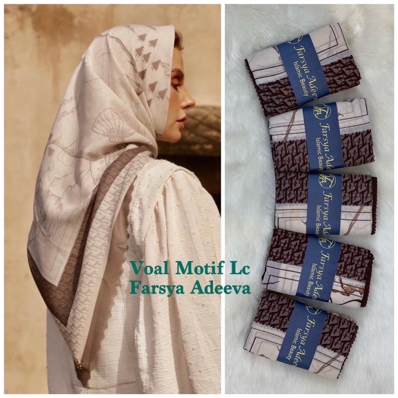 Jilbab Adeeva Denay Motif Koran Segiempat Voal Premium 30+ Motif-Motif 26