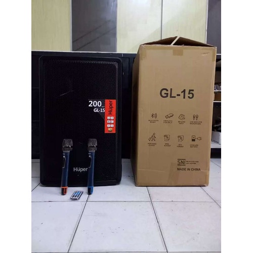 SPEAKER AKTIF HUPER GL15 / PORTABLE SPEAKER HUPER GL-15 (ORIGINAL)