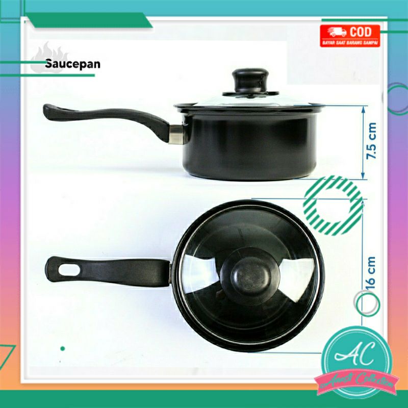 Set panci masak 13 pcs cookware set Panci Set Spatula Teflon Anti Lengket lengkap