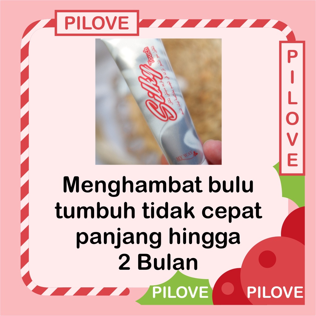 PILOVE - Obat Cream Krim Perontok dan Penghilang menghilangkan bulu Kumis Jenggot Ketiak Perontok bulu permanen ketiak ketek dan kemaluan Dada kaki tangan miss v kumis