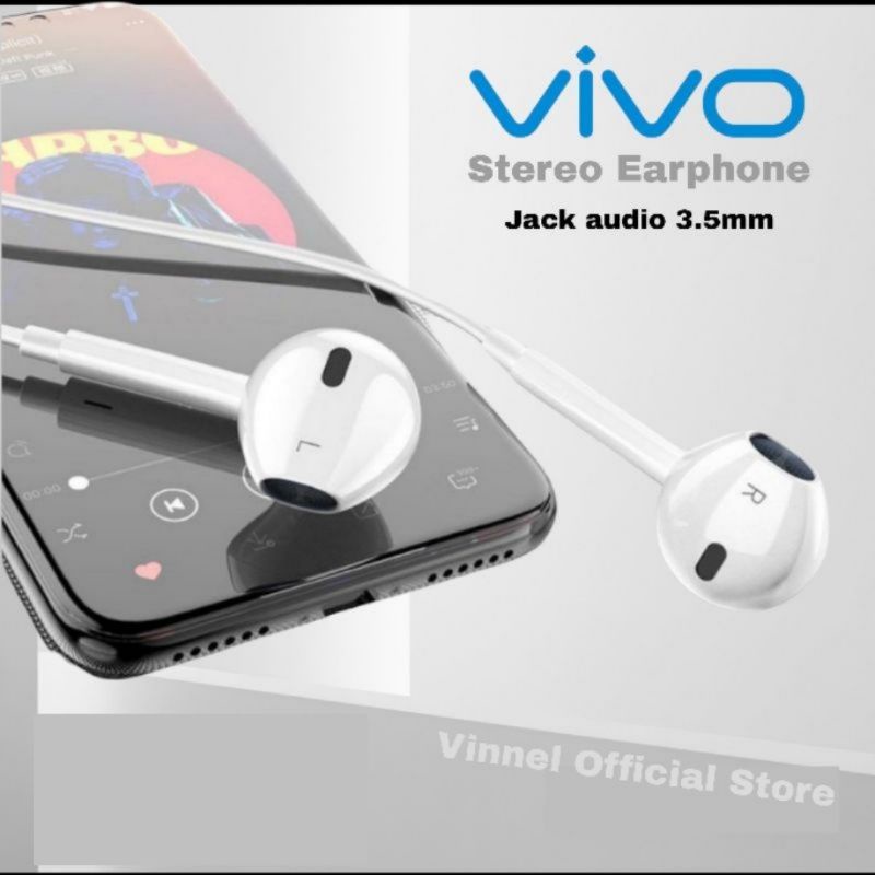 HEADSET VIVO R11 CABUTAN ORIGINAL VIVO COPOTAN STEREO WITH MIC