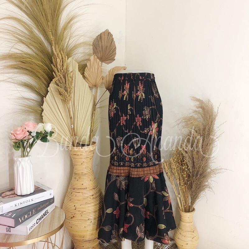 Rok Batik Plisket Duyung-Bunga Rambat