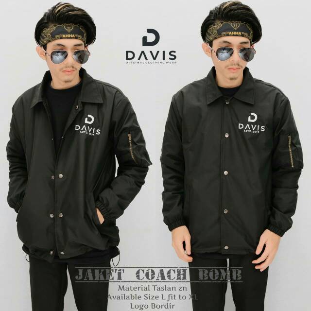 Jaket Coach Taslan Patch Motif Bomb Premium Davis