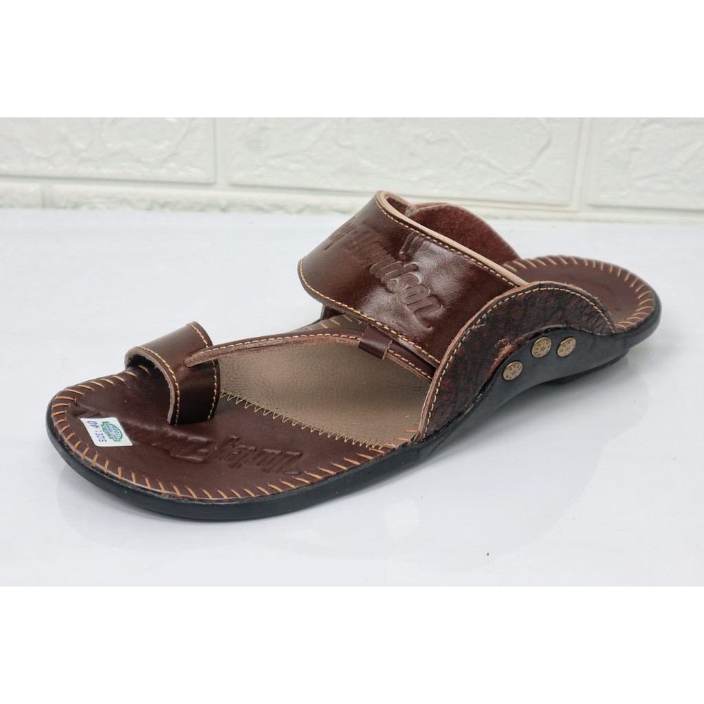 Terbaru Sandal Pria Kulit Sapi Asli Harley Davidson Real Leather Cow Sendal Jepit Jempol Casual Pria