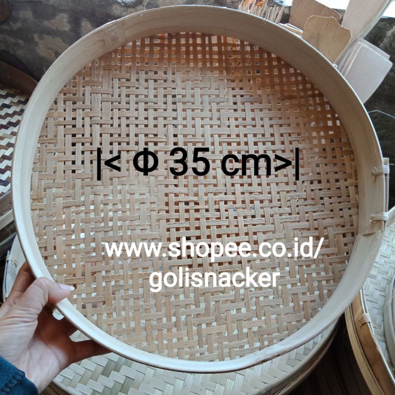 Irik Ayakan Tampah Bolong Bambu Diameter Ukuran 35 Cm