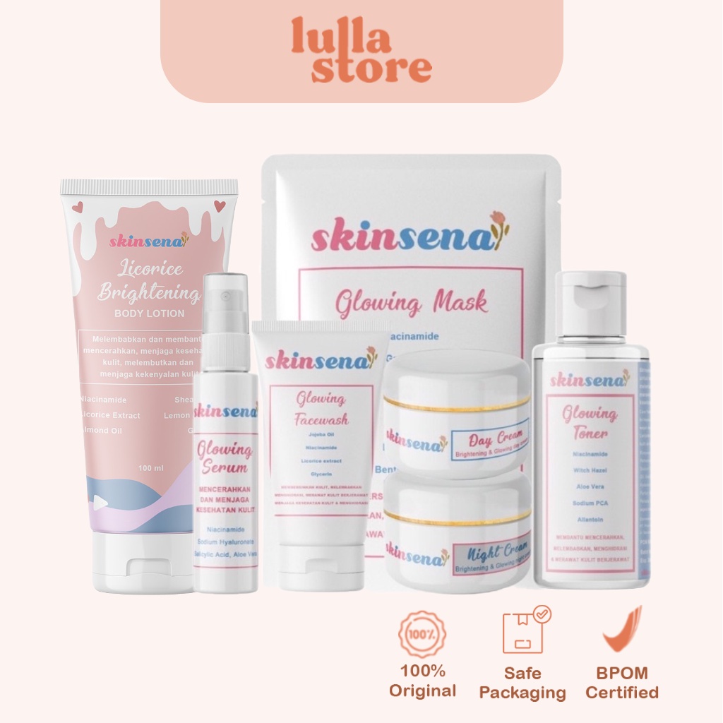 SKINSENA BPOM Glowing Toner, Serum, Day Cream, Night Cream, Face Wash, Mask / skinsena Acne SPOT/ SE