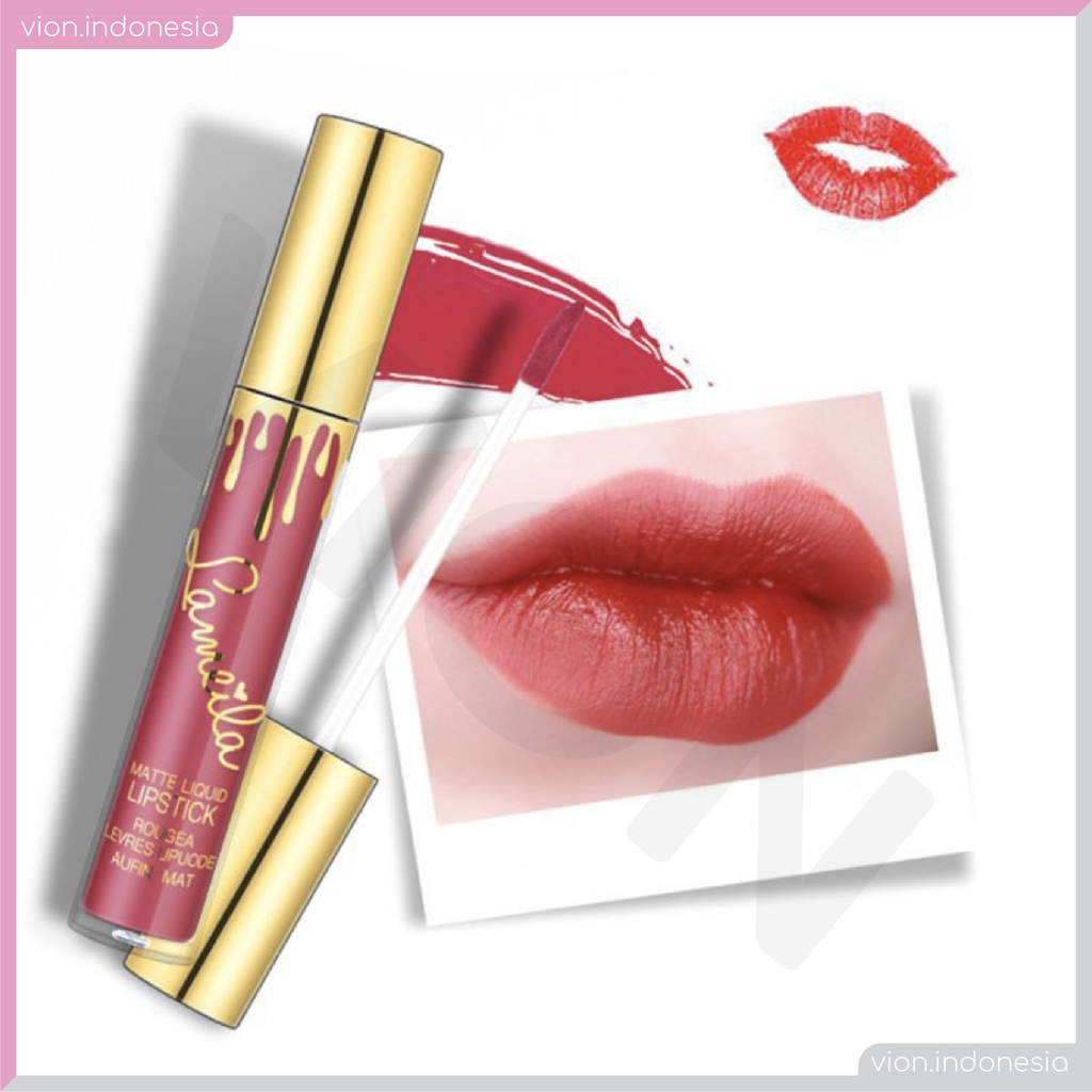 LAMEILA Matte Liquid Lipstick Cair 6 Warna Matte Tahan Lama Lip Gloss Original LA010