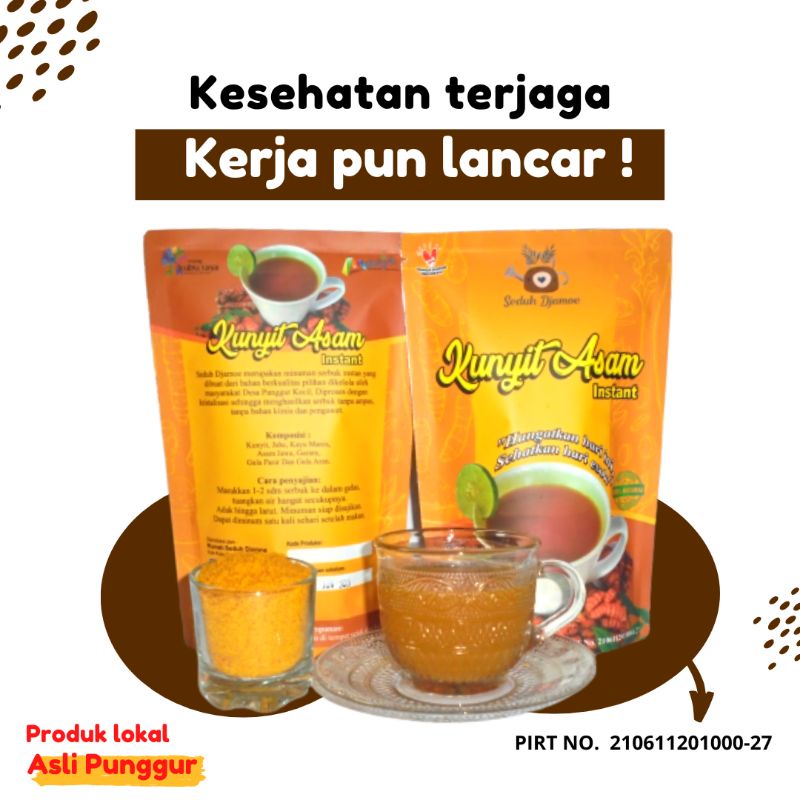 

Kunyit Asam Seduh Djamoe 200 g Alami - Bubuk Kunyit instan