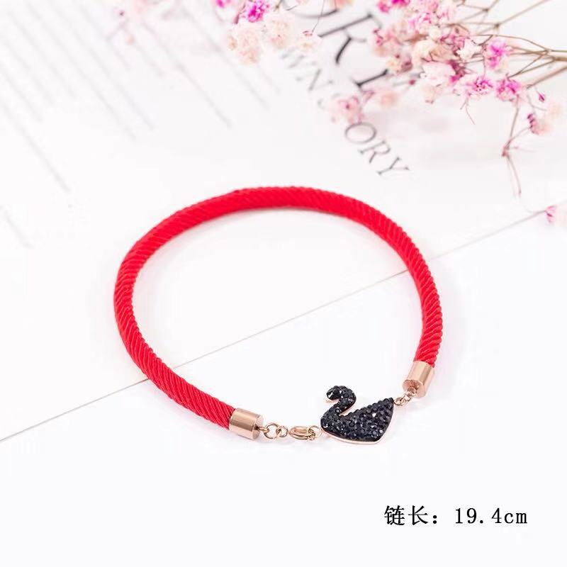 Gelang tangan tali merah angsa titanium korea style anti karat - ercassia