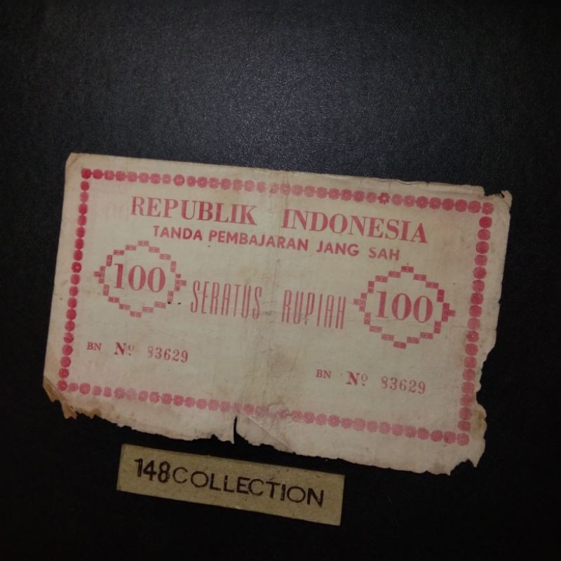 uangkuno 100 rupiah PRRI