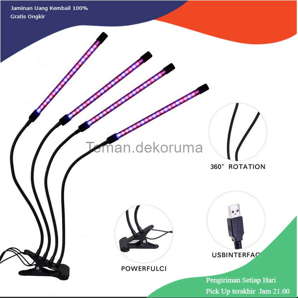 TD-DHA DQOK Lampu Tanaman Phyto Lamp Full Spectrum LED Grow Light - LD7448