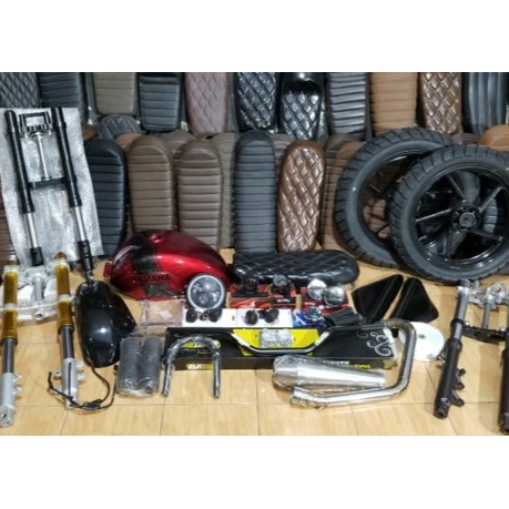 sparepart custom japstyle new vixion model xsr merah