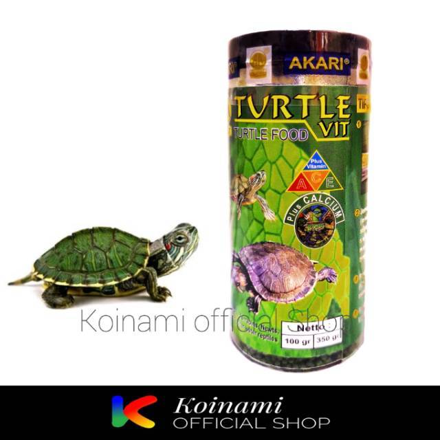 TURTLE VIT BOTOL @ 100gr / Makanan kura kura / pelet kura kura