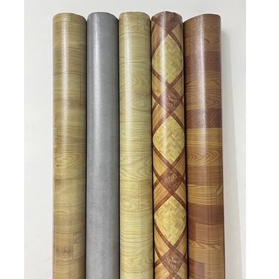[PRODUK AS09G] KARPET VINYL LANTAI IMPORT MOTIF KAYU / MARMER PERLAK WALLPAPER KERAMIK LANTAI VINIL 