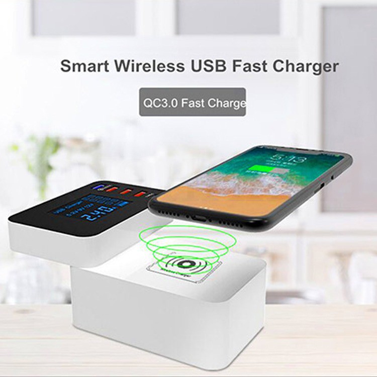 Wireless Charger Fast Charging 5 USB Station Quick Charge 3.0 Type C Dock Charging