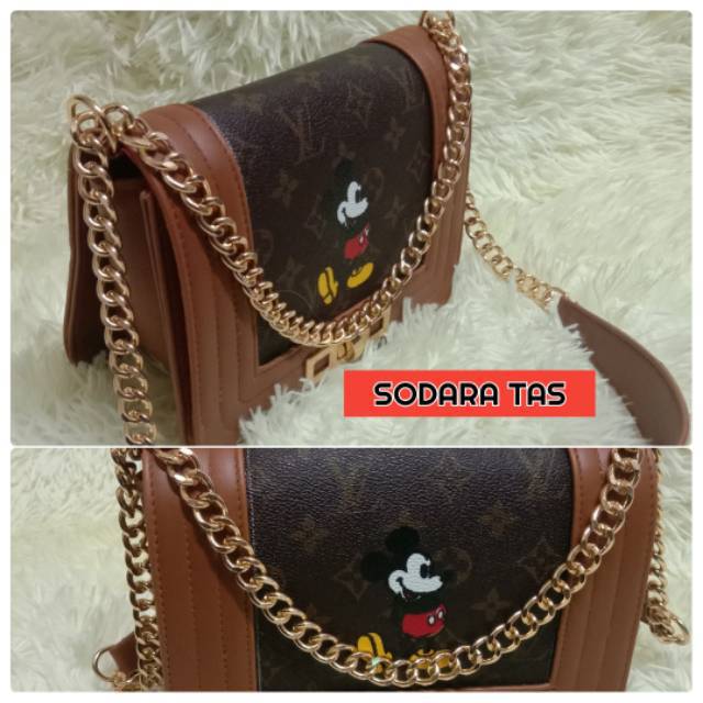 TAS SLEMPANG BOY MICKY MOUSE SIZE 22X16CM