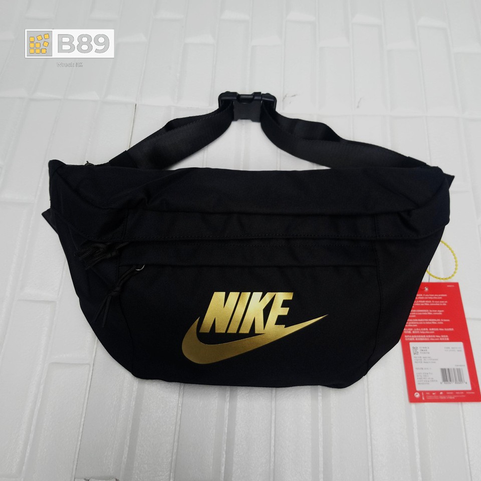 TAS PINGGANG NIKE TECH HIP PACK ORIGINAL GOLD LOGO | BLACK
