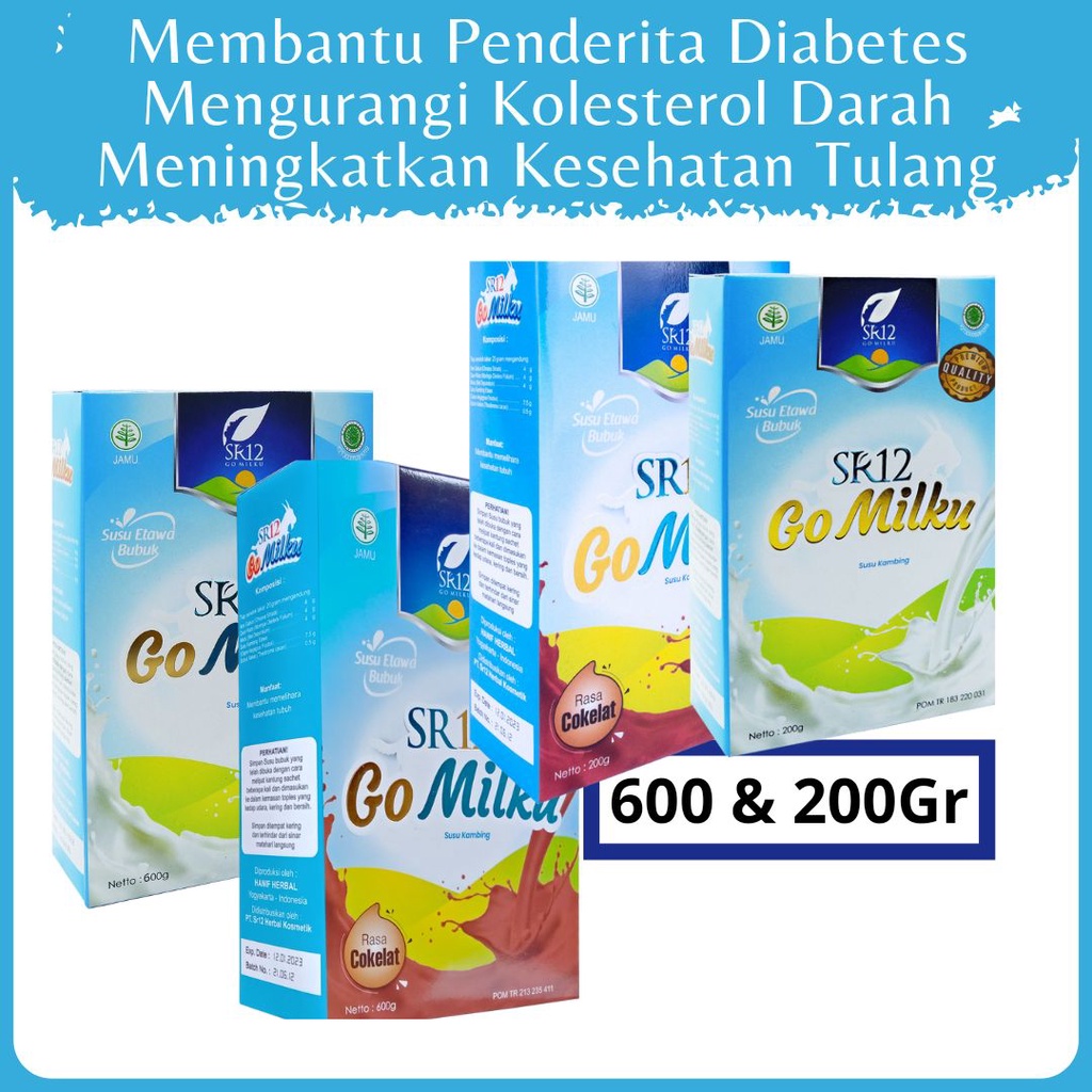 

SUSU KAMBING ETAWA GOMILKU SR12 MENINGKATKAN KESEHATAN IMUN TUBUH MELANCARKAN ASI ASLI TANPA GULA TANPA CREAMER BAIK UNTUK PENDERAITA DIABETES HERBAL BPOM BERSERTIFIKAT HALAL MUI