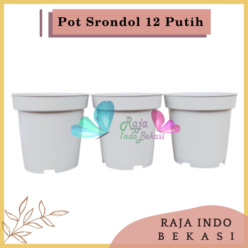 Pot Tinggi Srondol 12 PUTIH - Pot Tinggi Usa Eiffel Effiel 18 20 25 Lusinan Pot Tinggi Tirus 15 18 20 30 35 40 50 Cm Paket murah isi 1 lusin pot bunga plastik lusinan pot tanaman Pot Bibit Besar Mini Kecil Pot Srondol