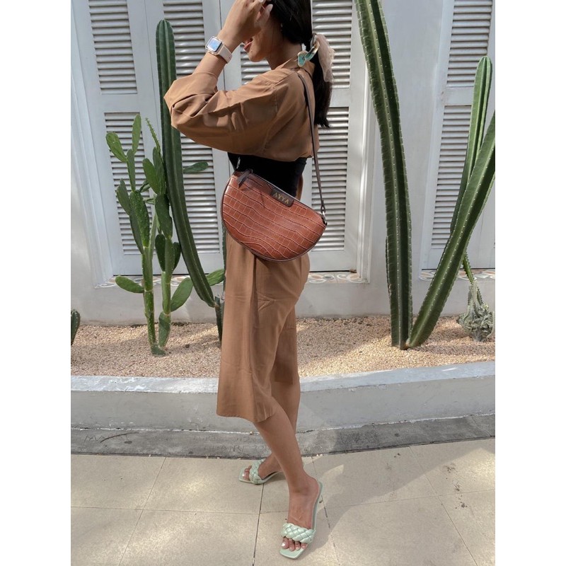 Nonataliashop - Josie Croco Tas Bahu / Baguette Bag (Free 2 Huruf)