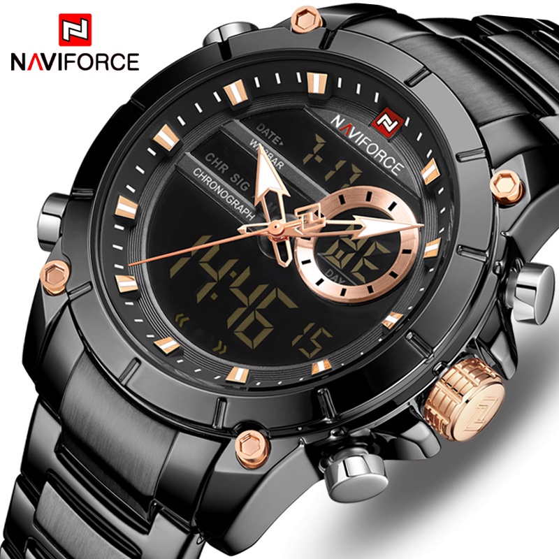 ✅COD NAVIFORCE Jam Tangan Pria Anti Air Original  Jam Tangan Olahraga Bisnis Kuarsa Jam Tahan Air St