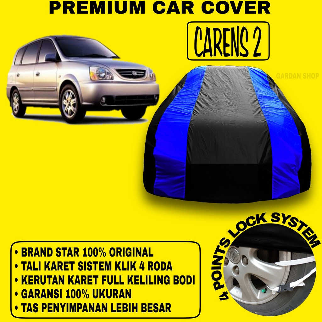 Body Cover CARENS II Sarung Strip BIRU Penutup Pelindung Bodi Mobil Kia Carens 2 PREMIUM Blue Cover