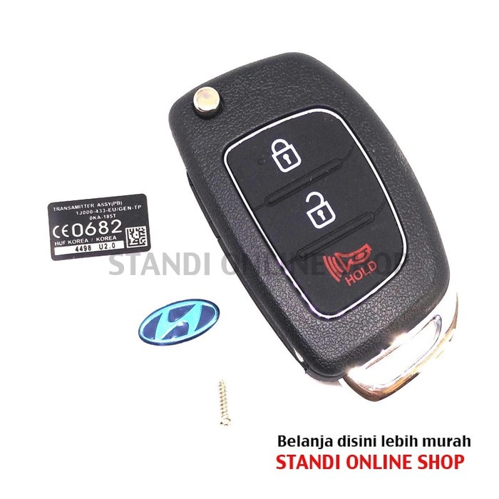 Casing Kunci Lipat Flip Key Hyundai i10 Tuscon Santa Fe